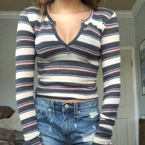 URBAN OUTFITTERS SOFT WAFFEL LOUNGE TOP